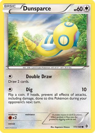 Dunsparce (111/149) Reverse Holofoil [Boundaries Crossed] - Common