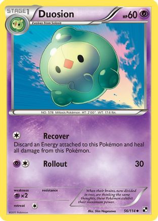 Duosion (56/114) Reverse Holofoil [Black and White] - Uncommon