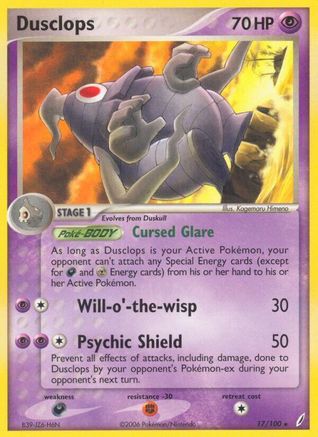 Dusclops (17/100) Reverse Holofoil [Crystal Guardians] - Rare