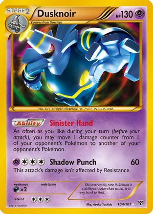 Dusknoir (104 Secret Rare) (104/101) Holofoil [Plasma Blast] - Secret Rare