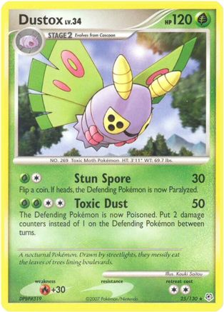 Dustox (25/130) Reverse Holofoil [Diamond and Pearl] - Rare