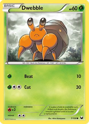 Dwebble (7/108) Reverse Holofoil [Dark Explorers] - Common
