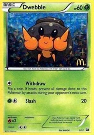Dwebble (3/12) Holofoil [McDonalds Promos 2012] - Promo