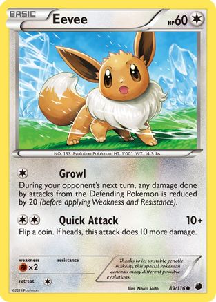 Eevee (089/116) Reverse Holofoil [Plasma Freeze] - Common