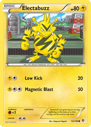 Electabuzz (053/149) Reverse Holofoil [Boundaries Crossed] - Common
