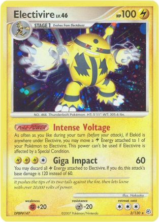 Electivire (3/130) Holofoil [Diamond and Pearl] - Holo Rare