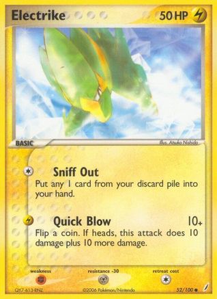 Electrike (052/100) Reverse Holofoil [Crystal Guardians] - Common