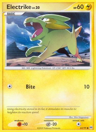 Electrike (063/99) Reverse Holofoil [Arceus] - Common