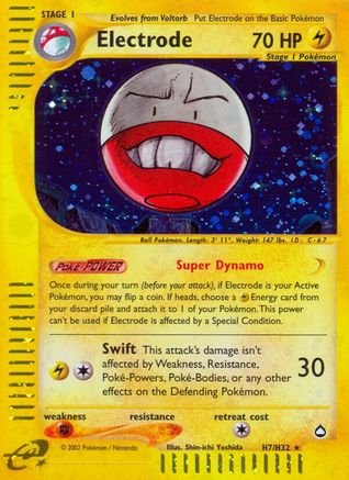 Electrode (H7) (H7/147) Holofoil [Aquapolis] - Holo Rare