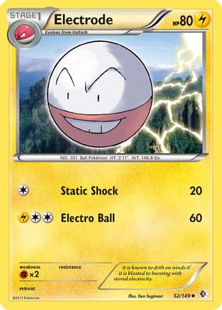 Electrode (52/149) Reverse Holofoil [Boundaries Crossed] - Uncommon