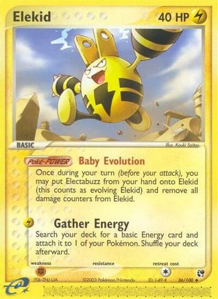 Elekid (36/100) Reverse Holofoil [Sandstorm] - Uncommon
