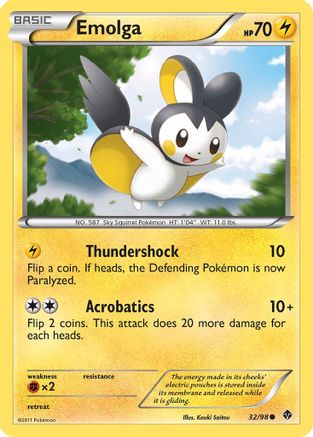 Emolga (32/98) Reverse Holofoil [Emerging Powers] - Common
