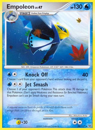 Empoleon (26/127) Reverse Holofoil [Platinum] - Rare