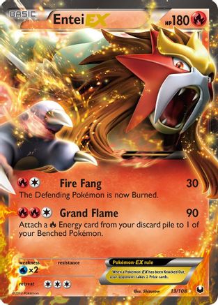 Entei EX (13/108) Holofoil [Dark Explorers] - Ultra Rare