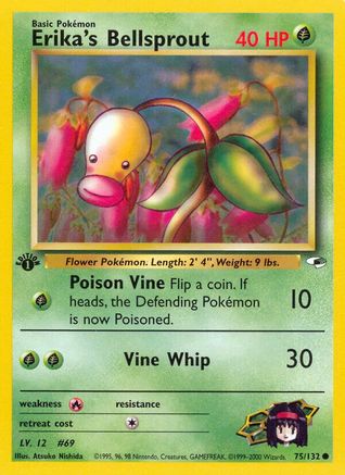 Erika's Bellsprout (075/132) 1st Edition [Gym Heroes] - Common
