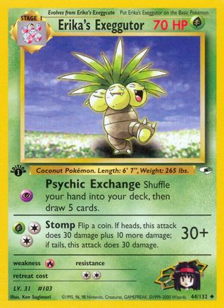Erika's Exeggutor (044/132) 1st Edition [Gym Heroes] - Uncommon