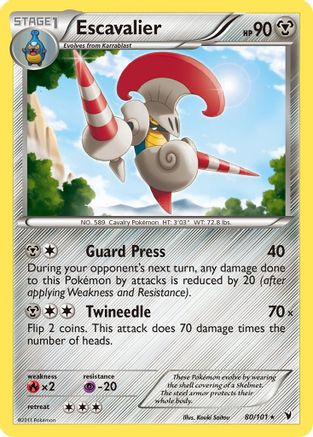 Escavalier (80/101) Reverse Holofoil [Noble Victories] - Rare