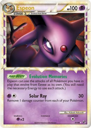 Espeon (Prime) (81/90) Holofoil [Undaunted] - Ultra Rare