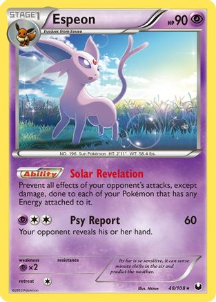 Espeon (48/108) Reverse Holofoil [Dark Explorers] - Rare