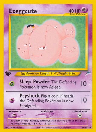 Exeggcute (064/105) 1st Edition [Neo Destiny] - Common