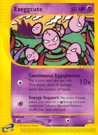 Exeggcute (77/147) Reverse Holofoil [Aquapolis] - Common