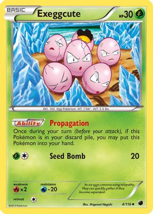 Exeggcute (004/116) Reverse Holofoil [Plasma Freeze] - Uncommon