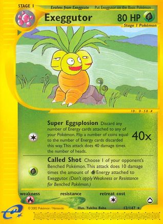 Exeggutor (12/147) Reverse Holofoil [Aquapolis] - Rare