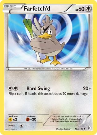 Farfetch'd (107/149) Reverse Holofoil [Boundaries Crossed] - Uncommon