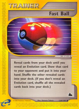 Fast Ball (124/144) Reverse Holofoil [Skyridge] - Uncommon