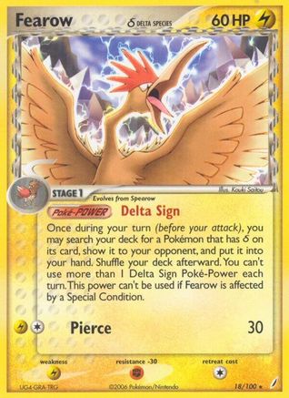 Fearow (Delta Species) (18/100) [Crystal Guardians] - Rare