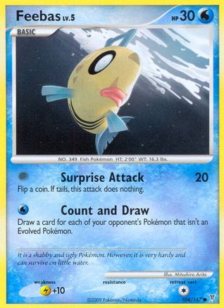 Feebas (104/147) Reverse Holofoil [Supreme Victors] - Common