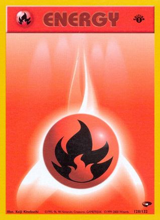 Fire Energy (128/132) 1st Edition [Gym Challenge] - Common
