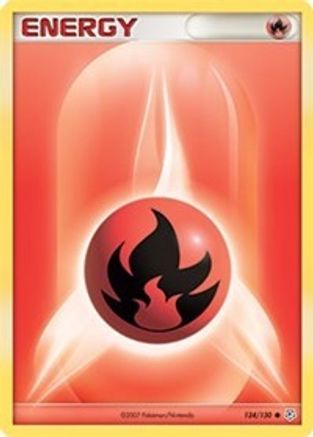 Fire Energy (124/130) Reverse Holofoil [Diamond and Pearl] - Common