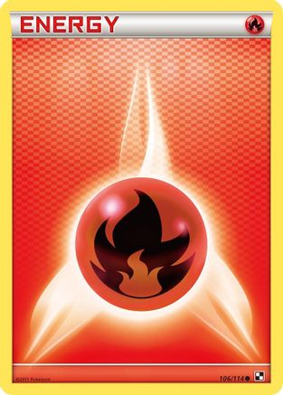 Fire Energy (106/114) [Black and White] - Common