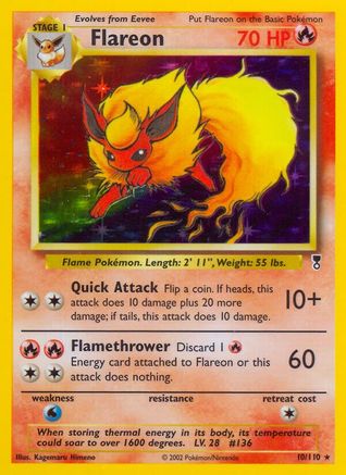 Flareon (10/110) Reverse Holofoil [Legendary Collection] - Holo Rare