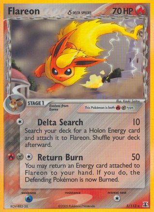 Flareon (Delta Species) (005/113) Reverse Holofoil [Delta Species] - Holo Rare