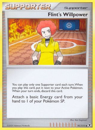 Flint's Willpower (91/111) Reverse Holofoil [Rising Rivals] - Uncommon