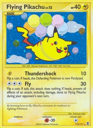 Flying Pikachu (113/111) Holofoil [Rising Rivals] - Secret Rare