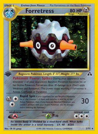Forretress (2/75) 1st Edition Holofoil [Neo Discovery] - Holo Rare
