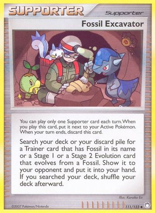 Fossil Excavator (111/123) Reverse Holofoil [Mysterious Treasures] - Uncommon