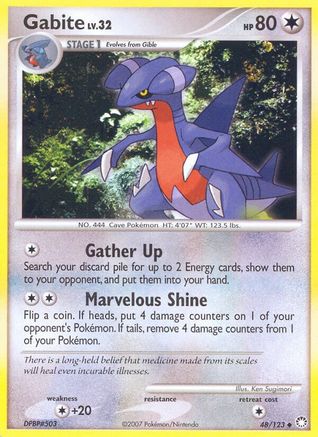 Gabite (048/123) Reverse Holofoil [Mysterious Treasures] - Uncommon