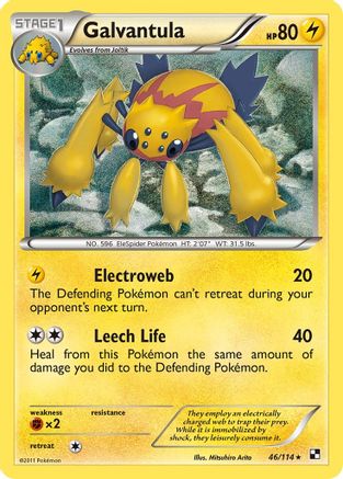 Galvantula (46/114) Reverse Holofoil [Black and White] - Rare