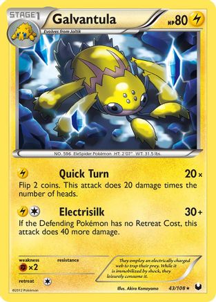 Galvantula (43/108) Reverse Holofoil [Dark Explorers] - Rare