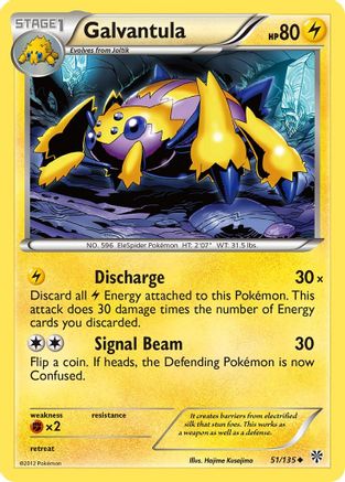 Galvantula (51/135) Reverse Holofoil [Plasma Storm] - Uncommon