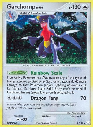 Garchomp (9/123) Reverse Holofoil [Mysterious Treasures] - Holo Rare