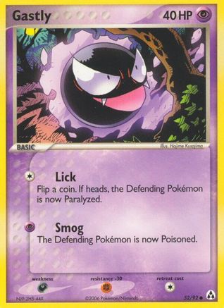 Gastly (052/92) Reverse Holofoil [Legend Maker] - Common