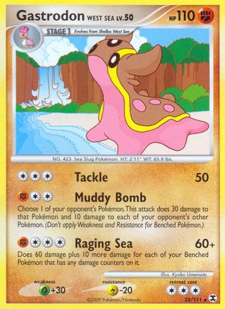 Gastrodon West Sea (22/111) Reverse Holofoil [Rising Rivals] - Rare
