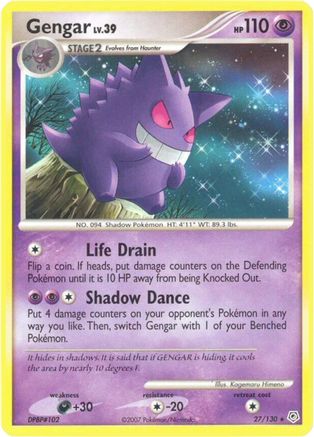 Gengar (027/130) Reverse Holofoil [Diamond and Pearl] - Rare