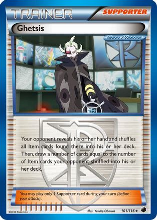 Ghetsis (Team Plasma) (101/116) Holofoil [Plasma Freeze] - Holo Rare