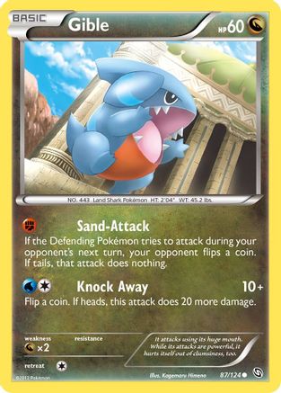 Gible (087/124) Reverse Holofoil [Dragons Exalted] - Common